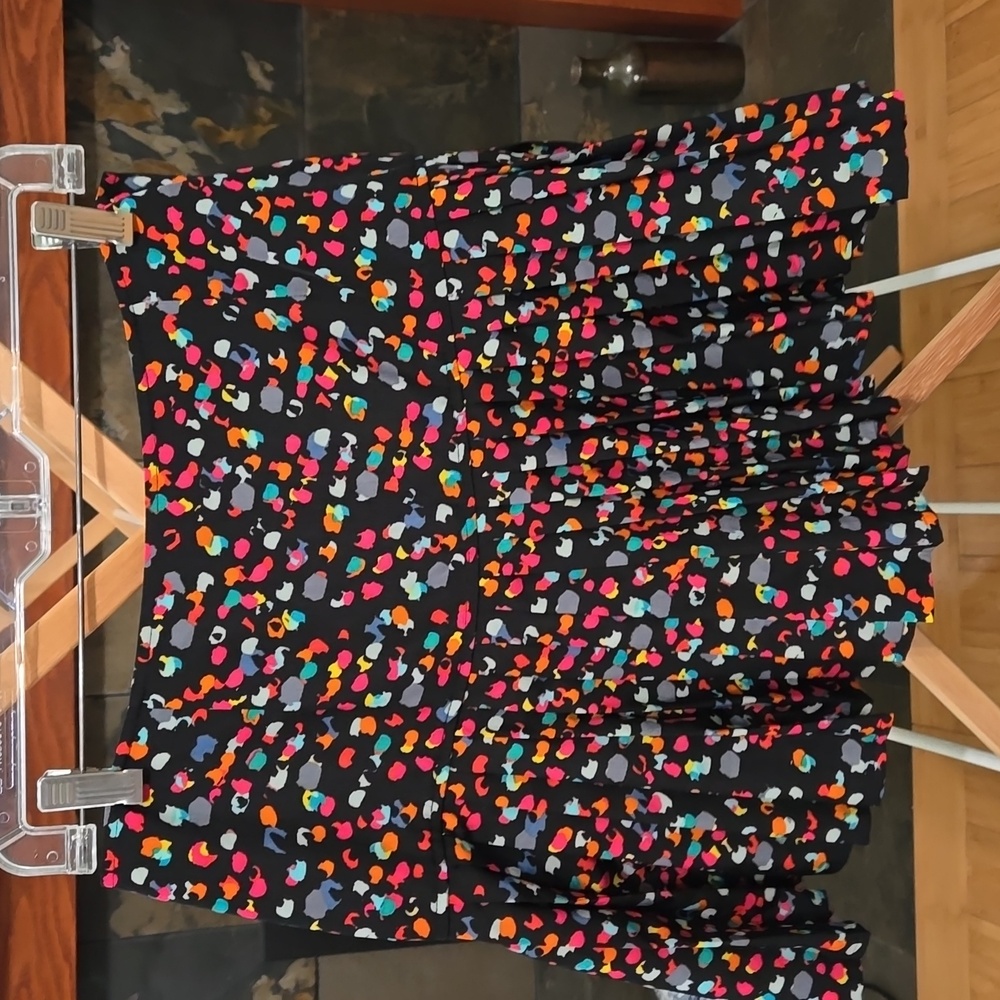 Hinge Black Confetti Print Skirt - Size 8